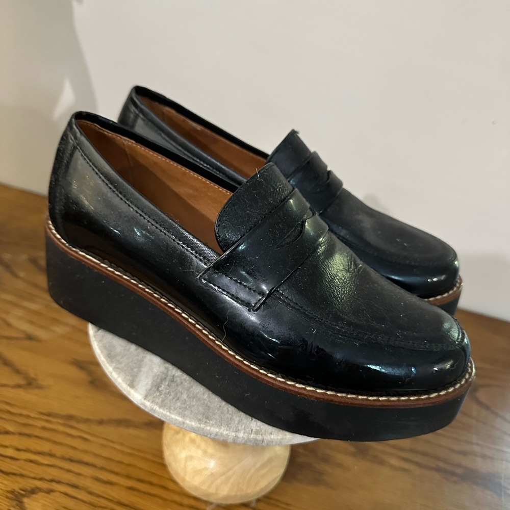 Black Platform Anthropologie Loafers